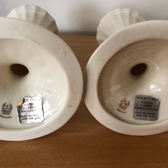 Lenox fluted classic vintage candlesticks 5” - Picture 3 of 4